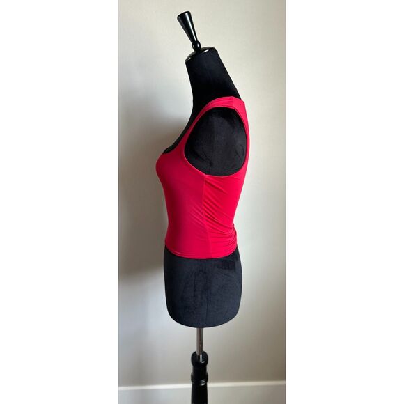 Princess Polly Women's Back in Time Square Neck Red Cropped Jersey Tank Size 2 - Picture 6 of 9